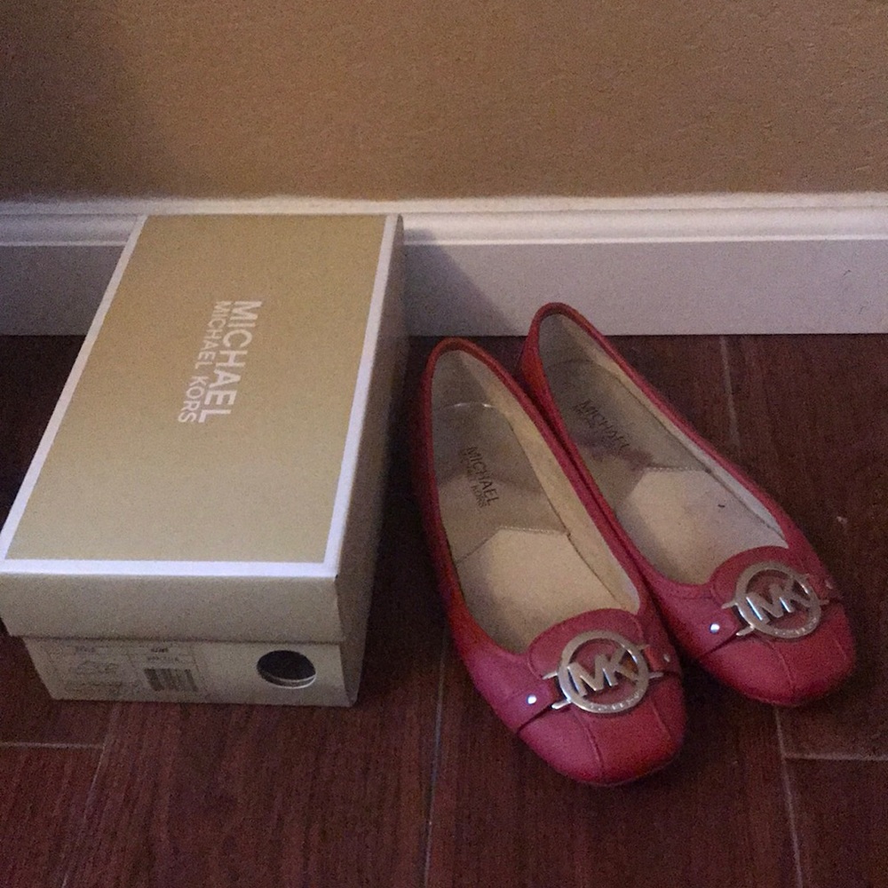 Red Michael Kors flats